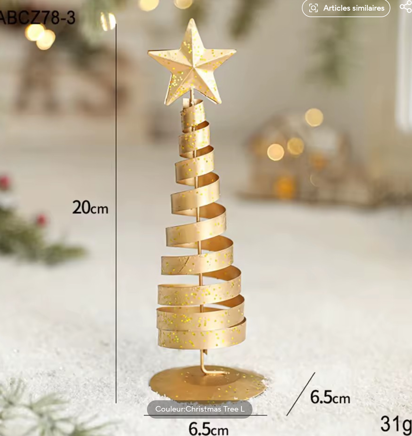 Golden Tree Iron Holiday Ornaments