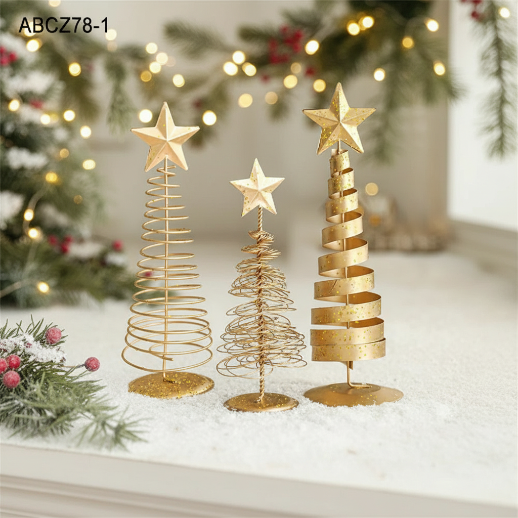 Golden Tree Iron Holiday Ornaments