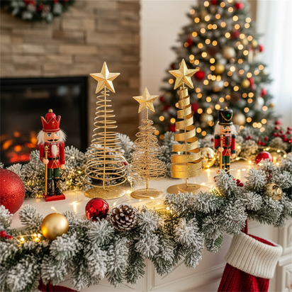 Golden Tree Iron Holiday Ornaments