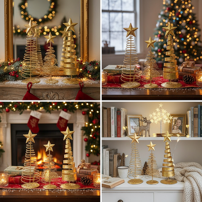 Golden Tree Iron Holiday Ornaments